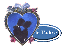Gif animé je t'adore coeur bleu